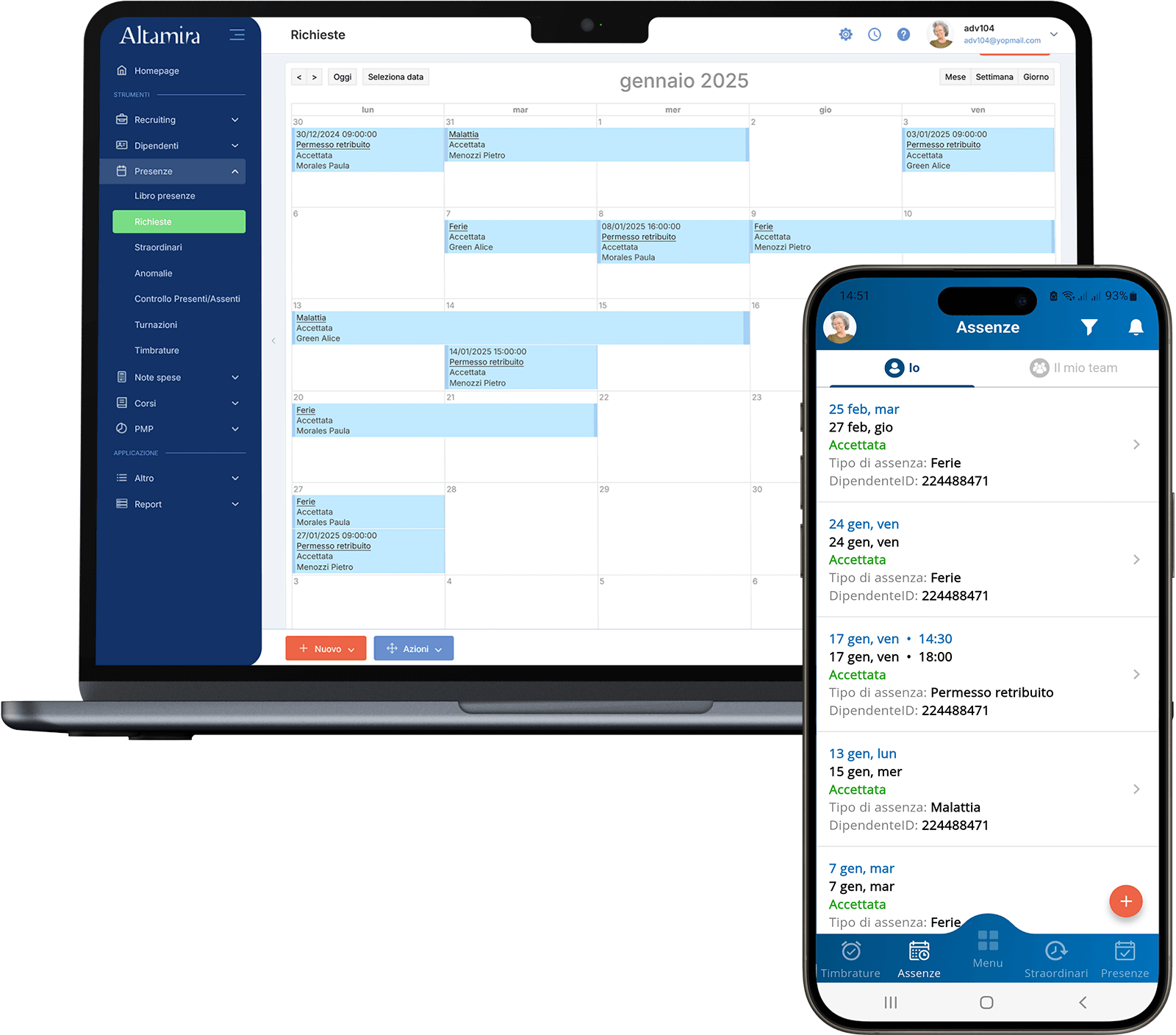 screenshot of Altamira Leave Management